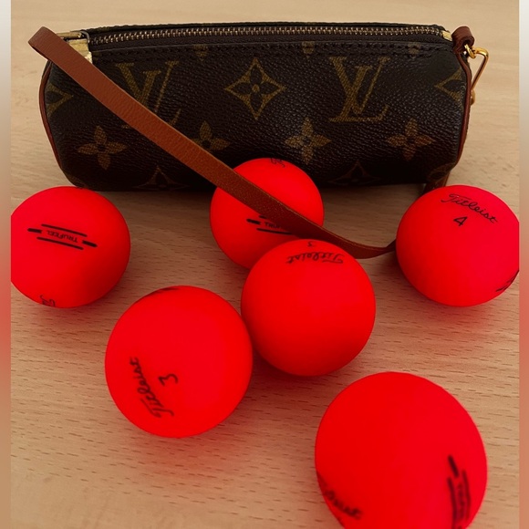 Louis Vuitton Monogram Papillon Golf Ball Holder EUC NWOT dust bag France - Picture 14 of 16